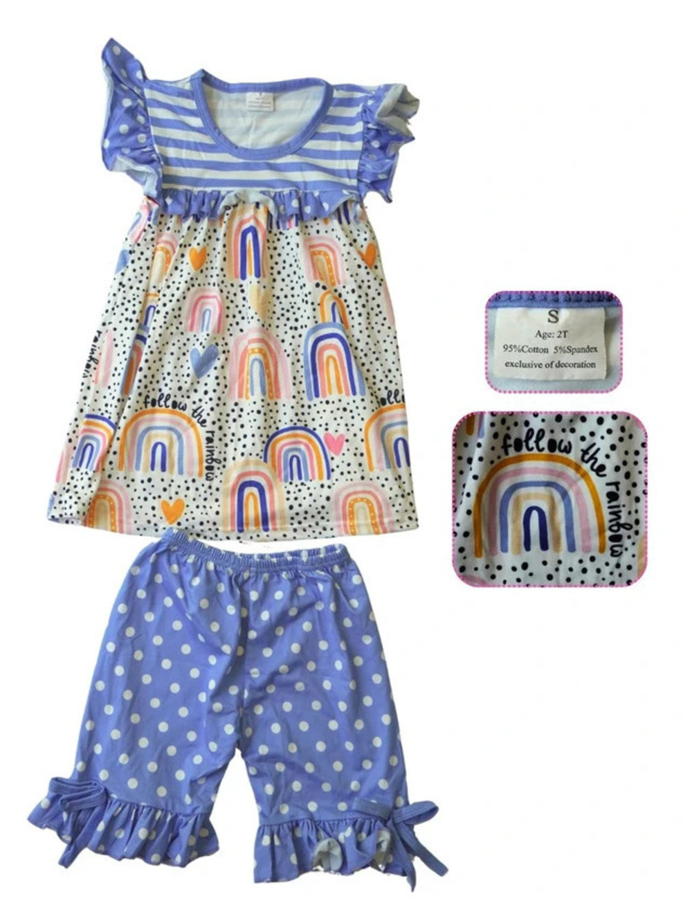 Toddler Rainbow Buttery Soft 2-Piece Set – 2T